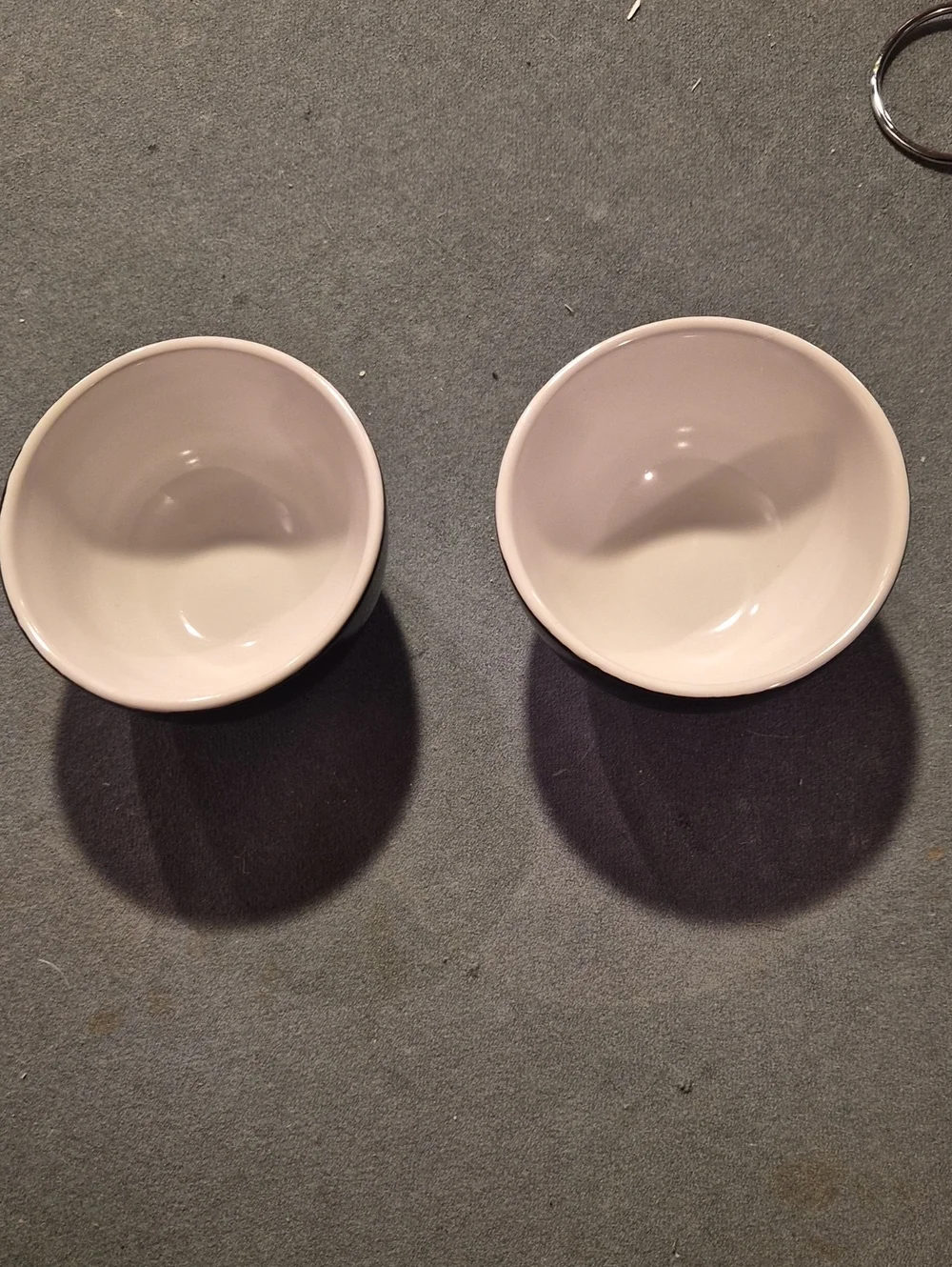 2 black and white tea light candle cups